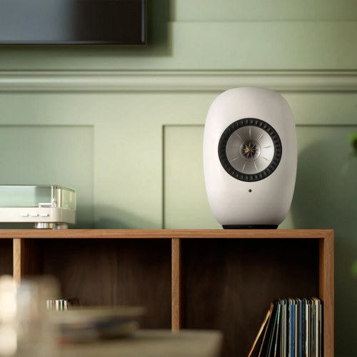 KEF KEF LS LUXE Actieve Boekenplankspeaker - Mineral White (Paar)