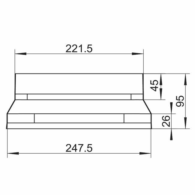 Bora Adapter t.b.v. Bora Flow Kookplaat afzuiging