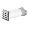 Compair Prime Flow Muurdoorvoer Dampkap 150 mm Licht grijs PVC