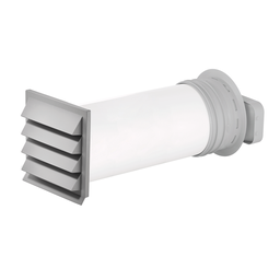 Compair Prime Flow Muurdoorvoer Dampkap 150 mm Licht grijs PVC