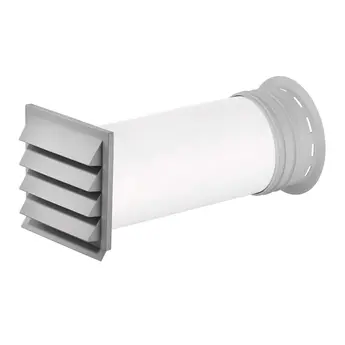 Compair Prime Flow Muurdoorvoer Dampkap 150 mm Licht grijs PVC- Compair Prime
