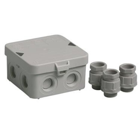 Universeel Kabeldoos met deksel 95x95x45mm (M20)