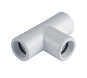 Wit PVC T-stuk 90° 20mm