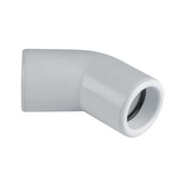 Witte PVC bocht 45° 20mm