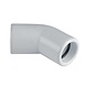 Witte PVC bocht 45° 20mm