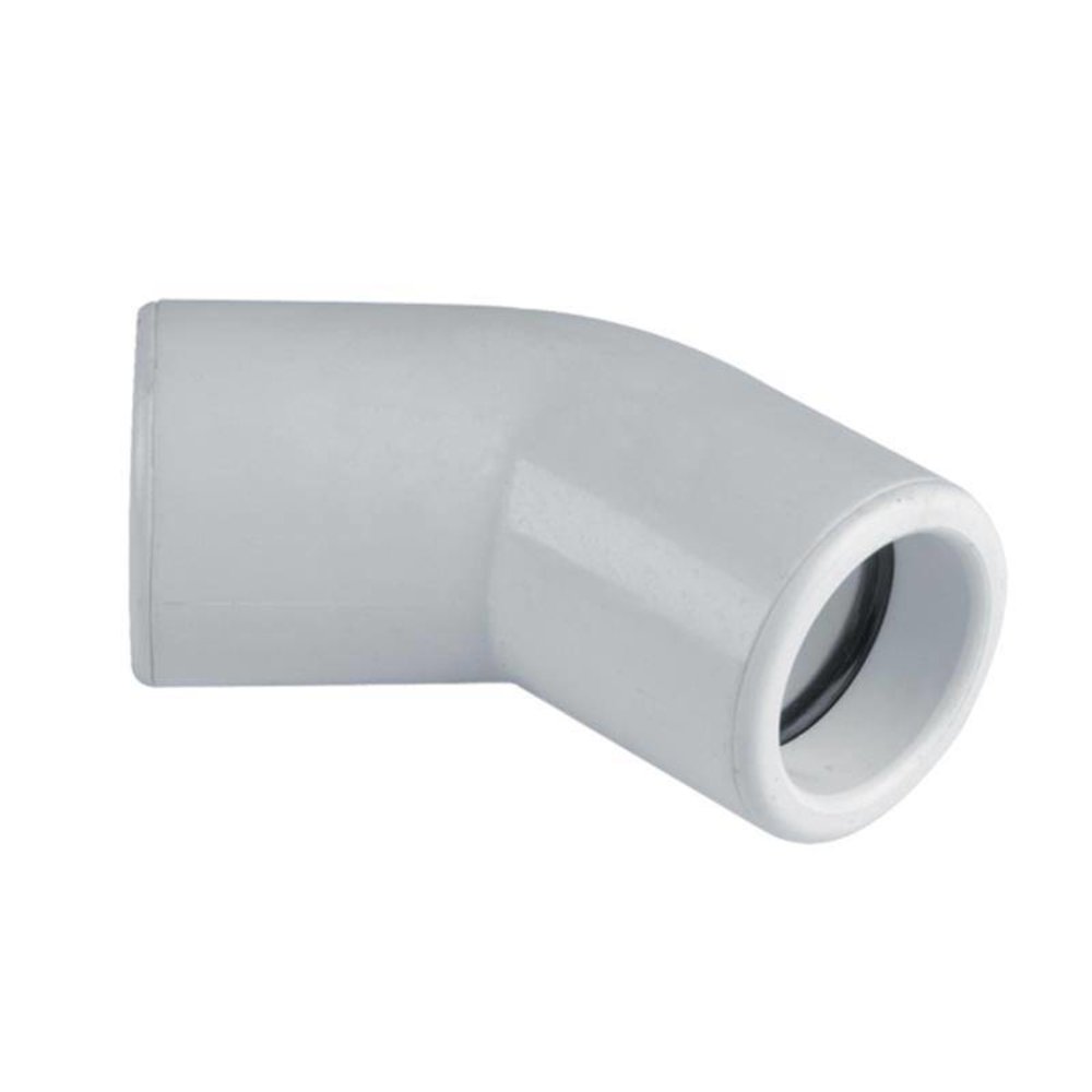 Universeel Witte PVC bocht 45° 32mm