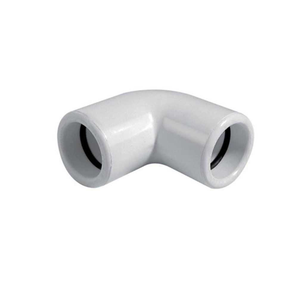 Witte PVC bocht 90° 20mm Witte PVC bocht 90° 20mm