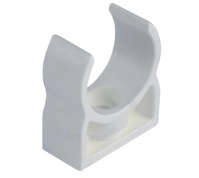 Witte PVC buisklem 20mm