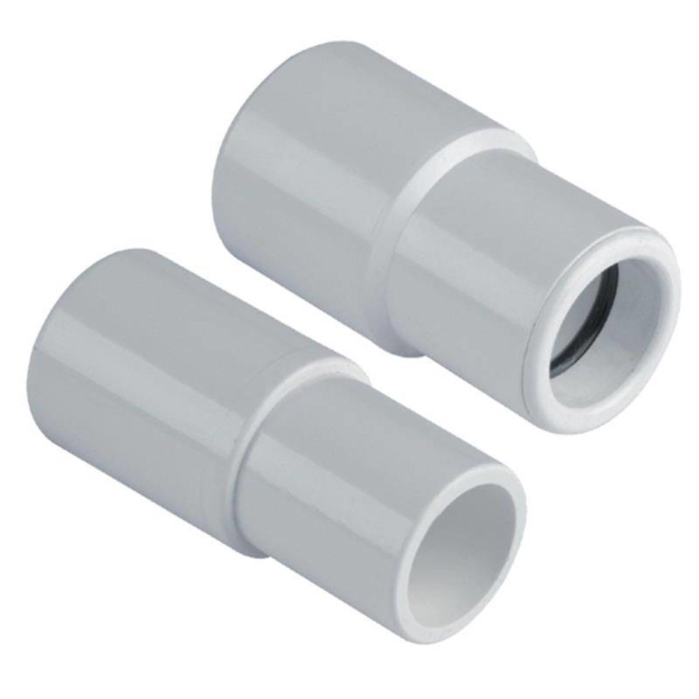 Witte PVC verloop 32mm-25mm