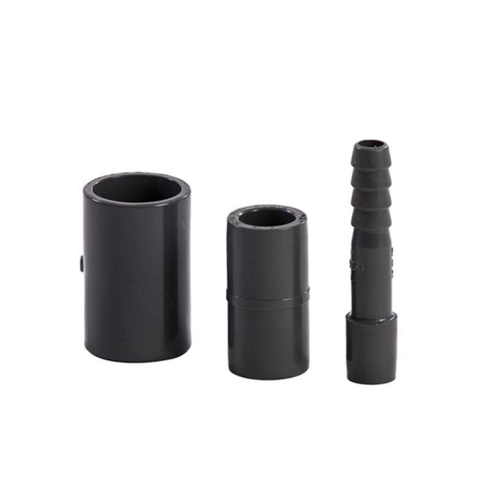 PVC verloopset van slangtule 6mm naar buis 32mm