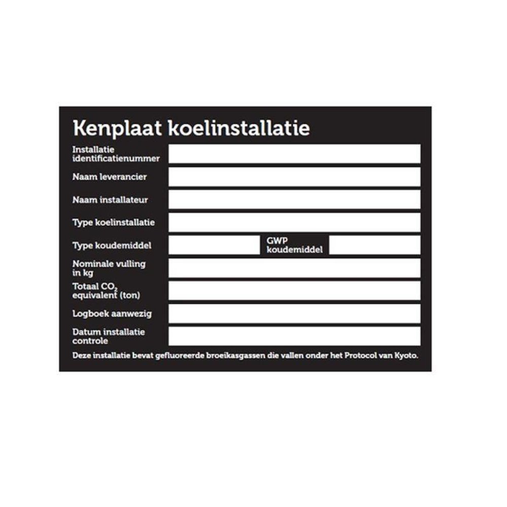 Kenplaat installatie stickervel Kenplaat installatie stickervel