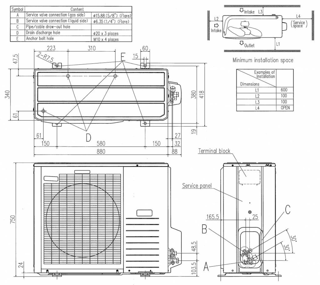 Mitsubishi Heavy SRK71ZR-W Multisplit binnendeel
