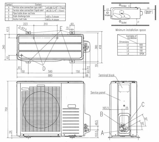 Mitsubishi Heavy SRK71ZR-W Multisplit binnendeel