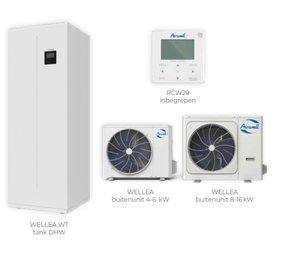 Airwell Wellea warmtepomp 12kW met warmwaterboiler