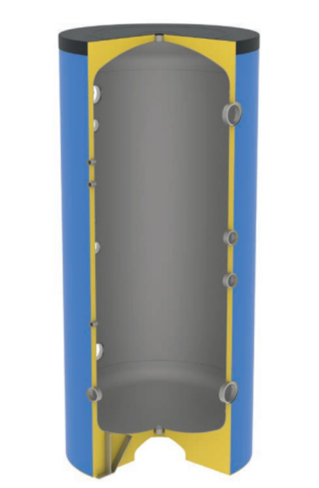 Airwell 100 liter dampdicht geïsoleerde staande buffertank - Fiorini Airwell 100 liter dampdicht geïsoleerde staande buffertank - Fiorini