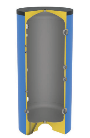 Airwell 200 liter dampdicht geïsoleerde staande buffertank - Fiorini