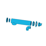 AUER Geïsoleerdebuis 975mm Ø 125mm