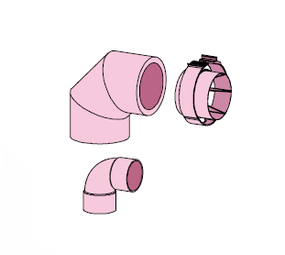 AUER Geïsoleerd 90° hoekstuk Ø125mm AUER Geïsoleerd 90° hoekstuk Ø125mm