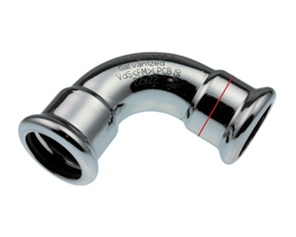VSH VSH XPress Staalverzinkt bocht 90° FF 28 VSH VSH XPress Staalverzinkt bocht 90° FF 28