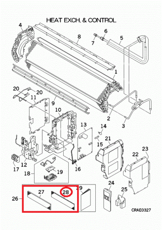 Mitsubishi Heavy   Bio Filter MHI SRK20, 25, 35 en 50