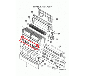 Mitsubishi Heavy Holder filter RKX129A014