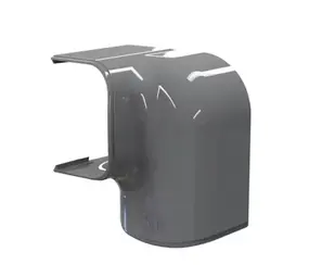 Tecnosystemi Optima linksdraaiende bocht 90° MRD75 - Antraciet