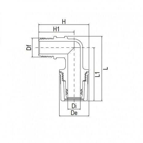 Aquatechnik Aquatechnik Safety-pol kniekoppeling 63 mm