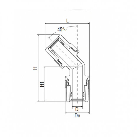 Aquatechnik Aquatechnik Safety-pol 45° bocht 50 mm sf Aquatechnik Aquatechnik Safety-pol 45° bocht 50 mm sf