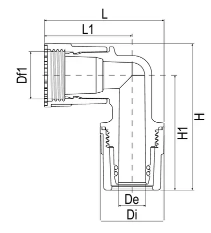 Aquatechnik Aquatechnik Safety-pol kniekoppeling 40 mm sf Aquatechnik Aquatechnik Safety-pol kniekoppeling 40 mm sf