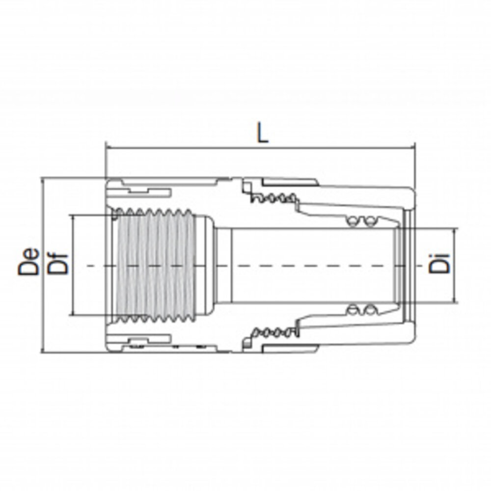 Aquatechnik Aquatechnik Safety-pol puntstuk 20 mm - 1/2" Aquatechnik Aquatechnik Safety-pol puntstuk 20 mm - 1/2"