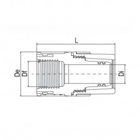 Aquatechnik Aquatechnik Safety-pol schroefbus messing draad 16 mm - 1/2" Aquatechnik Aquatechnik Safety-pol schroefbus messing draad 16 mm - 1/2"