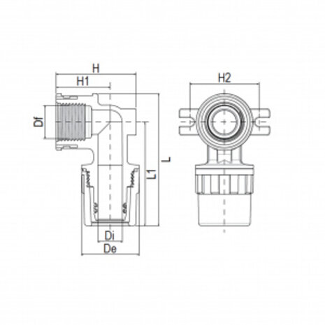 Aquatechnik Aquatechnik Safety-pol muurplaat 20 mm x 2 - 1/2" Aquatechnik Aquatechnik Safety-pol muurplaat 20 mm x 2 - 1/2"
