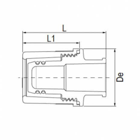 Aquatechnik Aquatechnik Safety-pol eind kap 20 mm