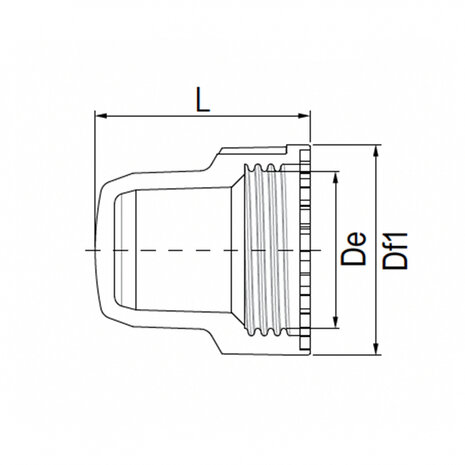 Aquatechnik Aquatechnik Safety-pol eind kap binnendraad 16 mm