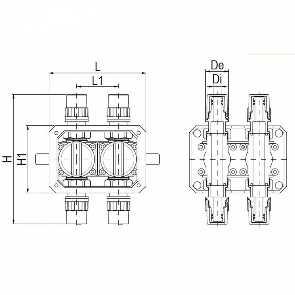 Aquatechnik Aquatechnik Safety-Pol Dubbele Afsluiter Met Kogelkraan 20 mm Aquatechnik Aquatechnik Safety-Pol Dubbele Afsluiter Met Kogelkraan 20 mm