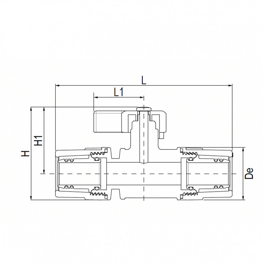 Aquatechnik Aquatechnik Safety-Pol messing Kogelkraan 26 mm Aquatechnik Aquatechnik Safety-Pol messing Kogelkraan 26 mm