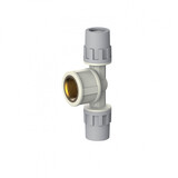 Aquatechnik Safety-pol T-stuk  messing draad 16 mm x2 - 1/2"