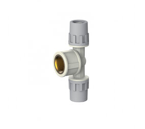 Aquatechnik Safety-pol T-stuk  messing draad 16 mm x2 - 1/2"