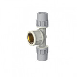 Aquatechnik Safety-pol T-stuk  messing draad 20 mm x2 - 1/2" Aquatechnik Safety-pol T-stuk  messing draad 20 mm x2 - 1/2"
