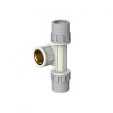 Aquatechnik Safety-pol T-stuk excentrisch met messing 20 mm x2 - 1/2"