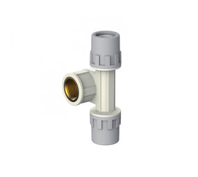 Aquatechnik Safety-pol T-stuk excentrisch met messing 20 mm x2 - 1/2"