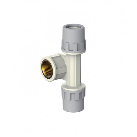 Aquatechnik Aquatechnik Safety-pol T-stuk excentrisch met messing 20 mm x2 - 1/2"