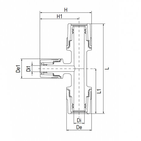 Aquatechnik Aquatechnik Safety-pol T-stuk 16 mm 14 mm 16 mm Aquatechnik Aquatechnik Safety-pol T-stuk 16 mm 14 mm 16 mm