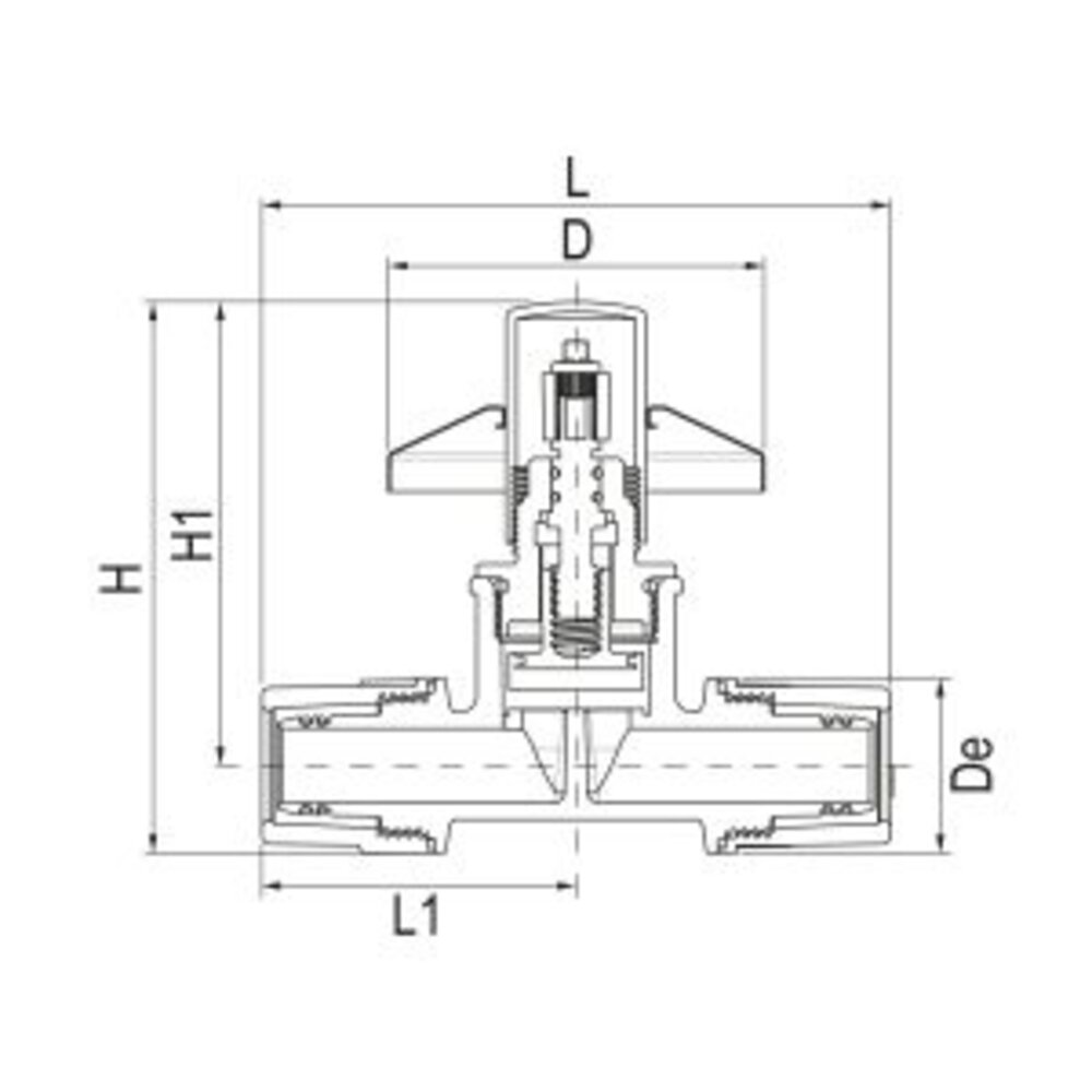 Aquatechnik Aquatechnik Safety-Pol stopkraan met verchroomde dop en roset ABS 26 mm ×2