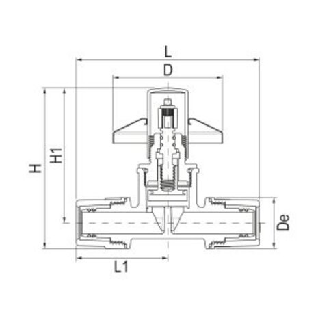 Aquatechnik Aquatechnik Safety-Pol stopkraan met verchroomde dop en roset ABS 26 mm ×2