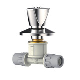 Aquatechnik Safety-Pol luxe stopkraan met verchroomde dop en roset 16 mm ×2 Aquatechnik Safety-Pol luxe stopkraan met verchroomde dop en roset 16 mm ×2