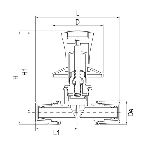 Aquatechnik Aquatechnik Safety-Pol luxe stopkraan met verchroomde dop en roset 16 mm ×2
