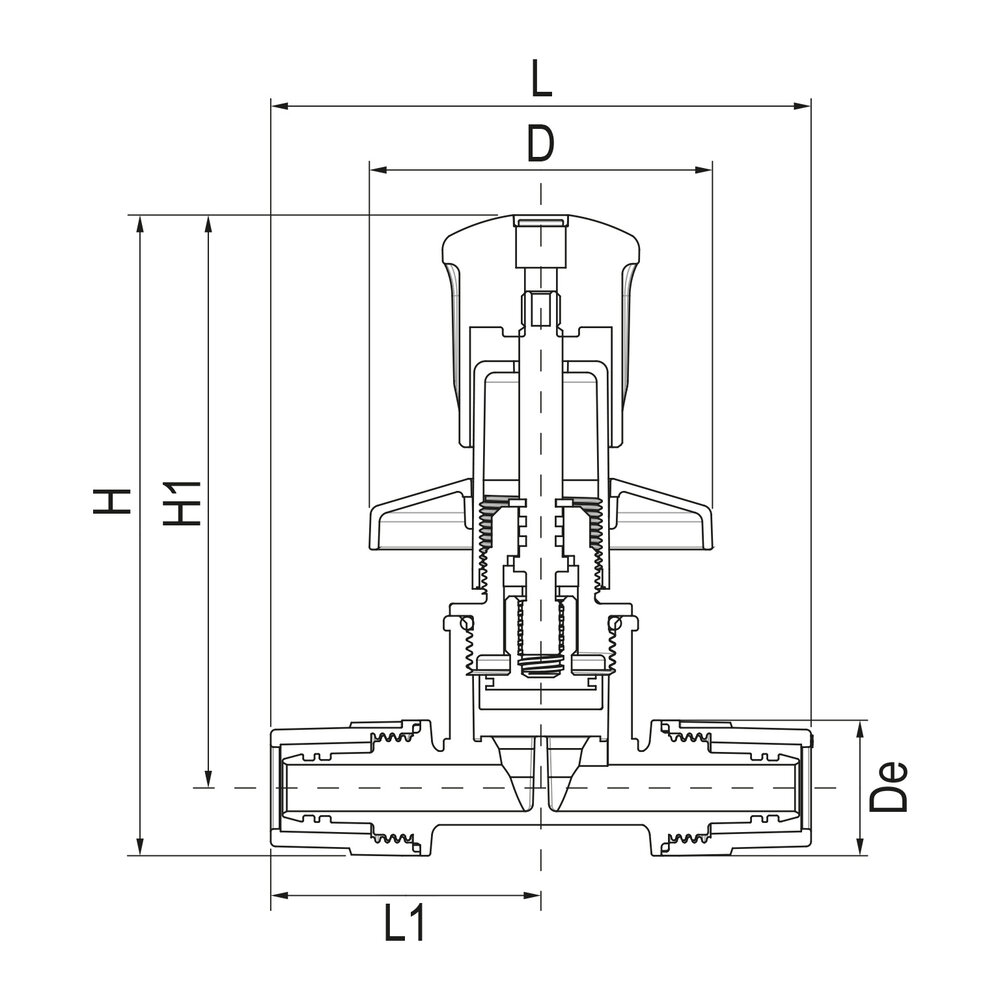 Aquatechnik Aquatechnik Safety-Pol luxe stopkraan met verchroomde dop en roset ABS 26 mm ×2 Aquatechnik Aquatechnik Safety-Pol luxe stopkraan met verchroomde dop en roset ABS 26 mm ×2