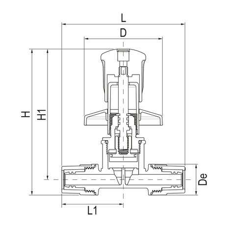 Aquatechnik Aquatechnik Safety-Pol luxe stopkraan met verchroomde dop en roset ABS 26 mm ×2 Aquatechnik Aquatechnik Safety-Pol luxe stopkraan met verchroomde dop en roset ABS 26 mm ×2