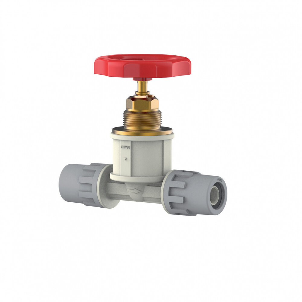 Aquatechnik Aquatechnik Safety-Pol stopkraan met wiel 20 mm x2 Aquatechnik Aquatechnik Safety-Pol stopkraan met wiel 20 mm x2